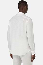 Regular Fit Linen Shirt, White, hi-res