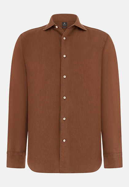 Regular Fit Linen Shirt, Red, hi-res