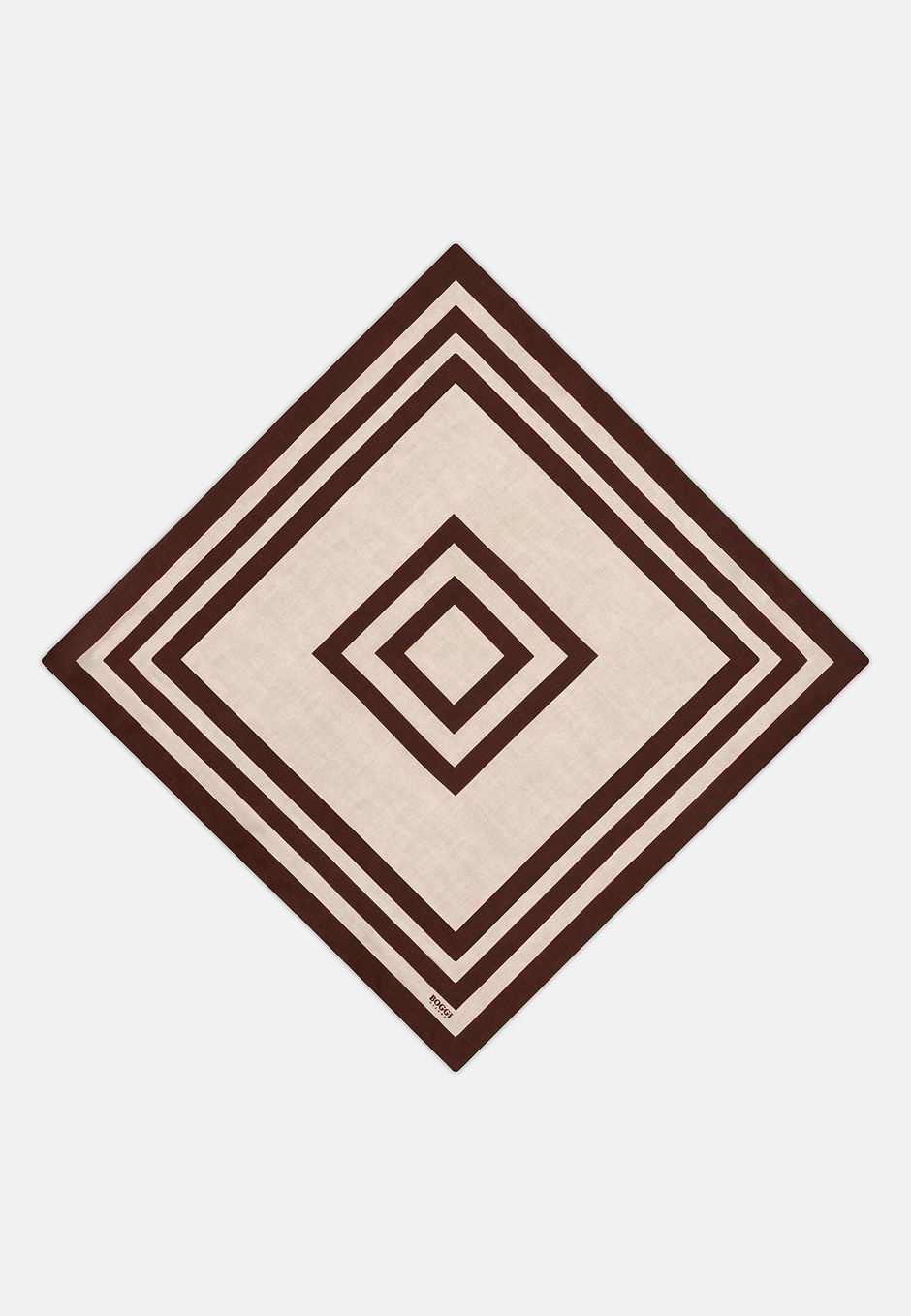 Bandana Contrast Border Print in Silk, Rot, hi-res