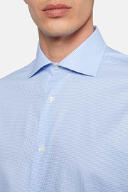 Camisa Cuadros cuello Inglés, Azul claro, hi-res