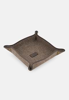 Valet Tray in Leather and Wool