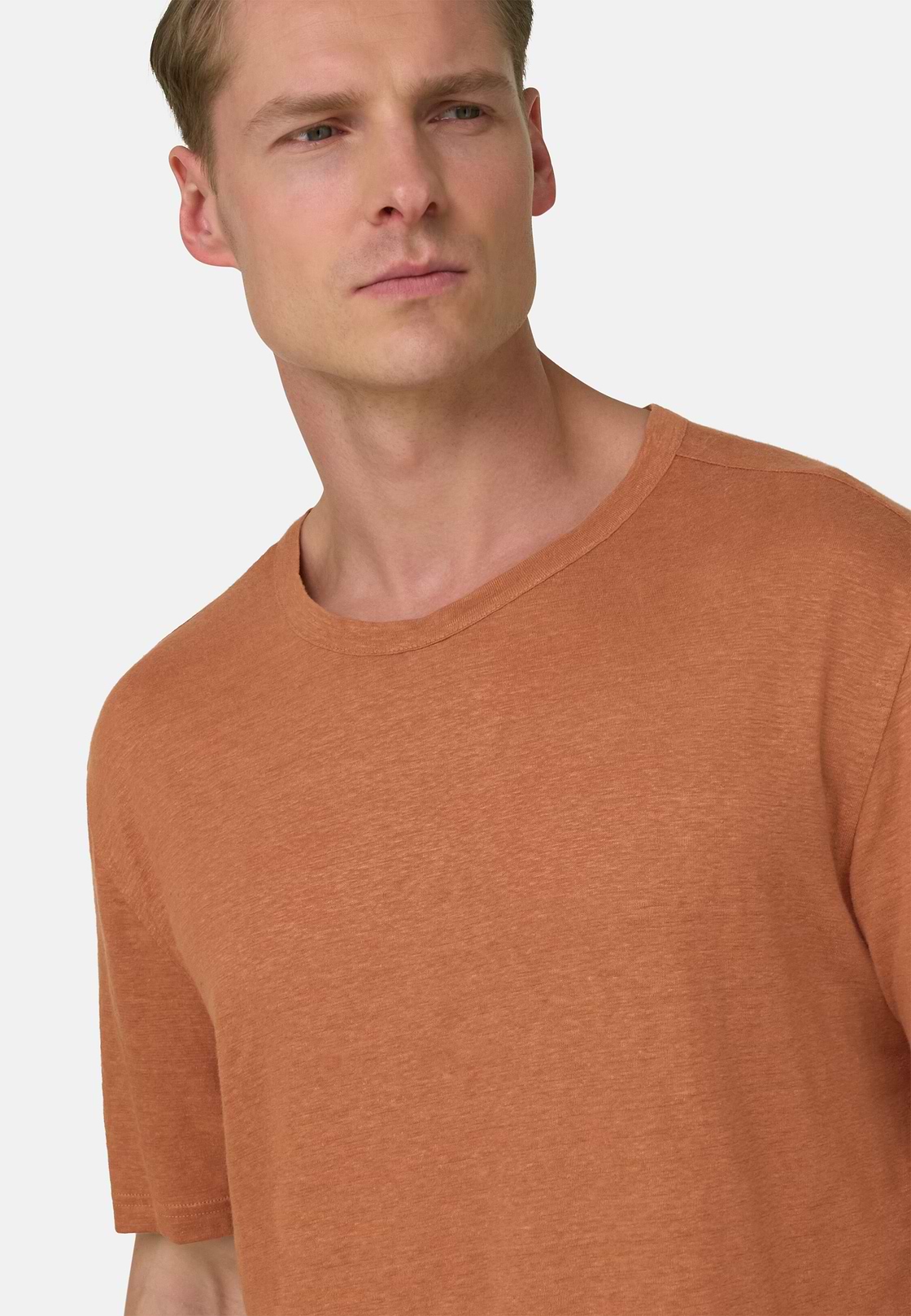 T-Shirt Aus Stretch-Leinen-Jersey, Rot, hi-res, 4