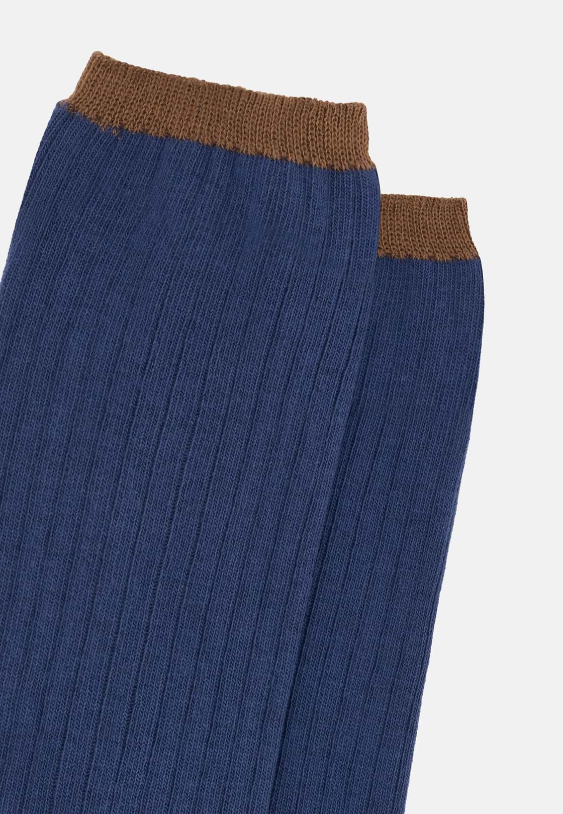 Gerippte Socken, Blau, hi-res, 3