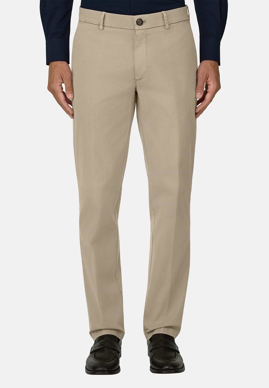 Hose Aus Baumwoll-Stretch, Taupe, hi-res