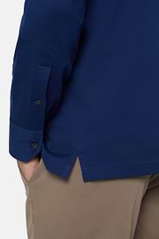 Slim Fit Polo Shirt in Filo Di Scozia Pique, Royal blue, hi-res