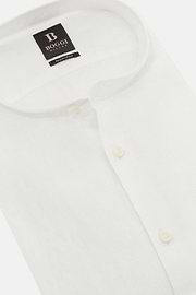 Regular Fit Linen Shirt, White, hi-res
