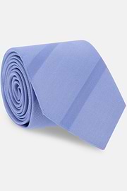 Regimental Silk Blend Tie, Light Blue, thumb, 2