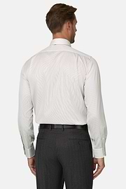 Striped Cotton Shirt Regular Fit, Brown, thumb, 6