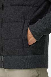 Full-Zip Jumper in Cashmere Blend, Charcoal, thumb, 3