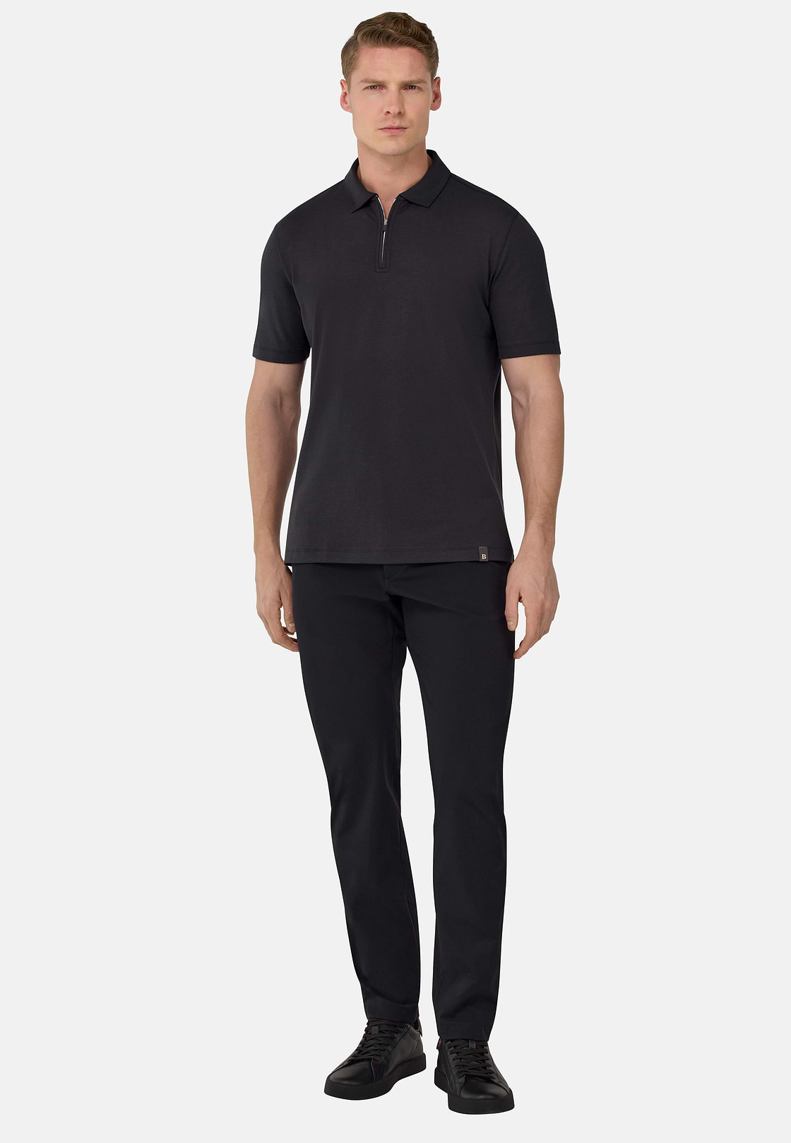 Polo de piqué de alto rendimiento S.Cafè®, Negro, hi-res
