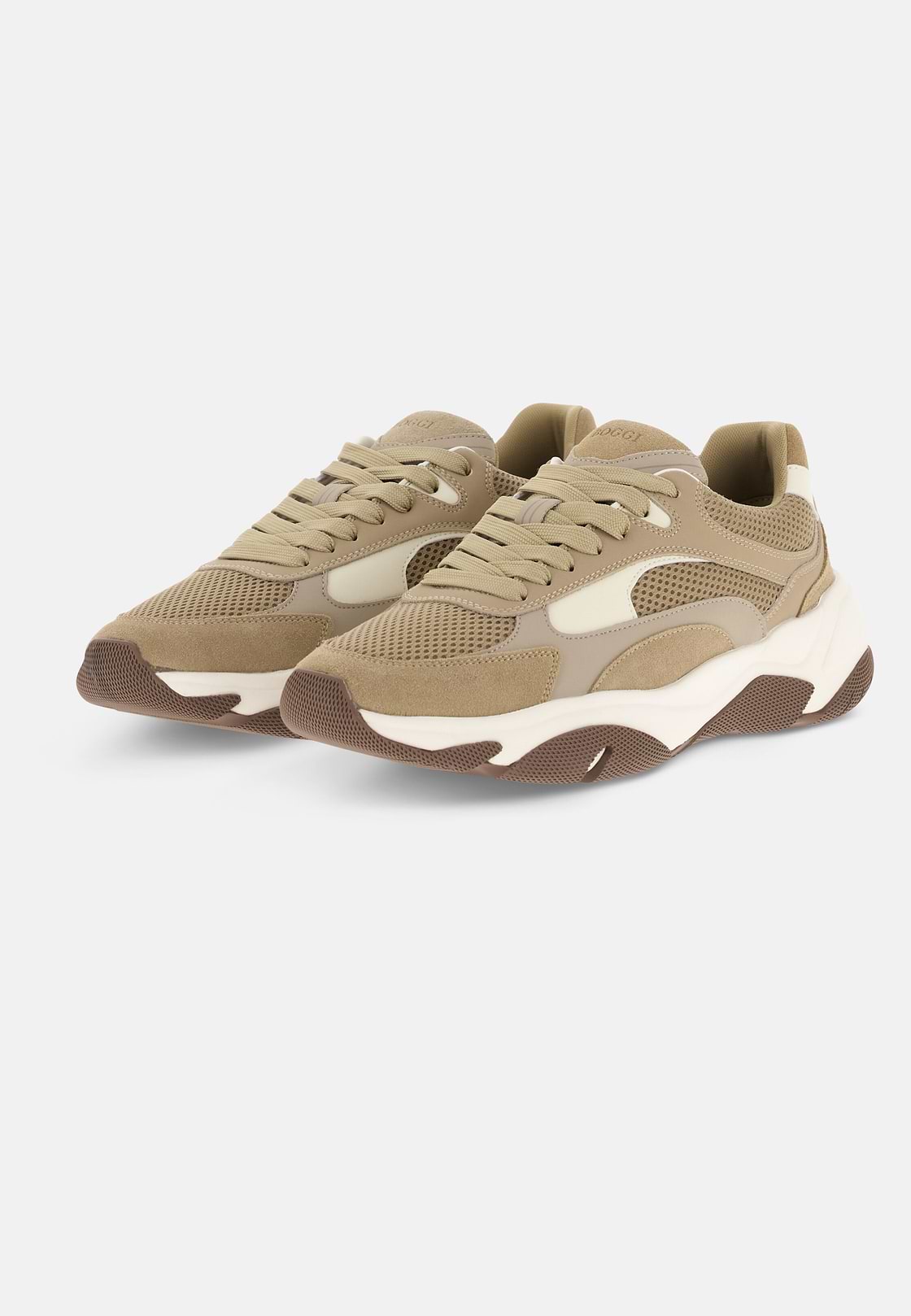 STORM Trainers in Leather and Technical Fabric, CAML, hi-res, 3
