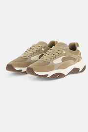 STORM Trainers in Leather and Technical Fabric, CAML, thumb, 3