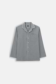 Pajama in Cotton Flannel, Grey, thumb, 5