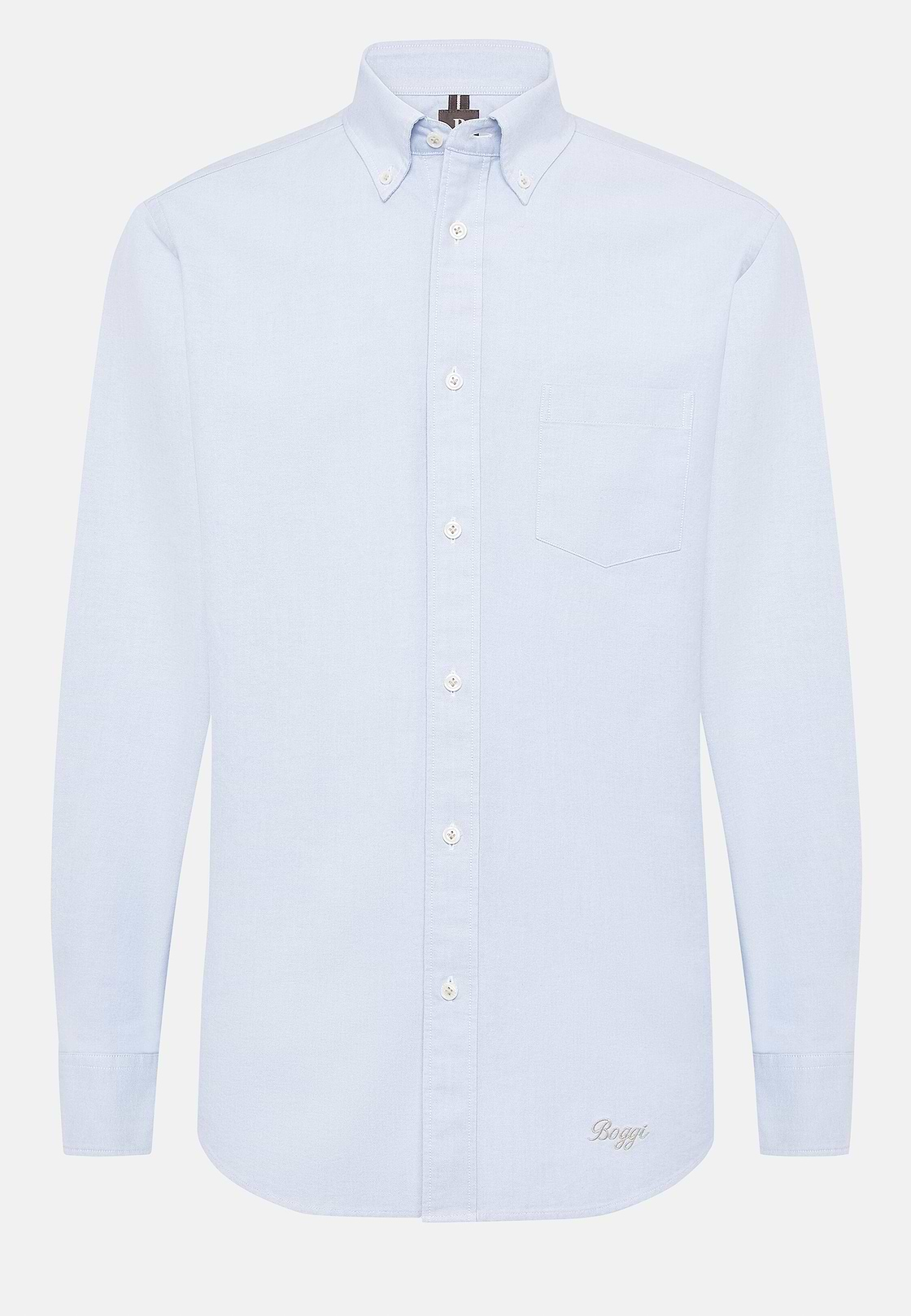 Regular Fit Organic Oxford Cotton Shirt, Light Blue, hi-res