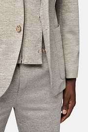 Veste Molletonnée Madison Gris Tourterelle En Coton Mélangé, Taupe, hi-res