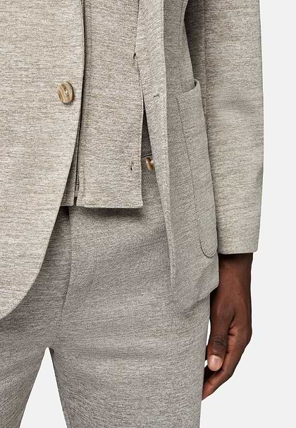 Veste Molletonnée Madison Gris Tourterelle En Coton Mélangé, Taupe, hi-res