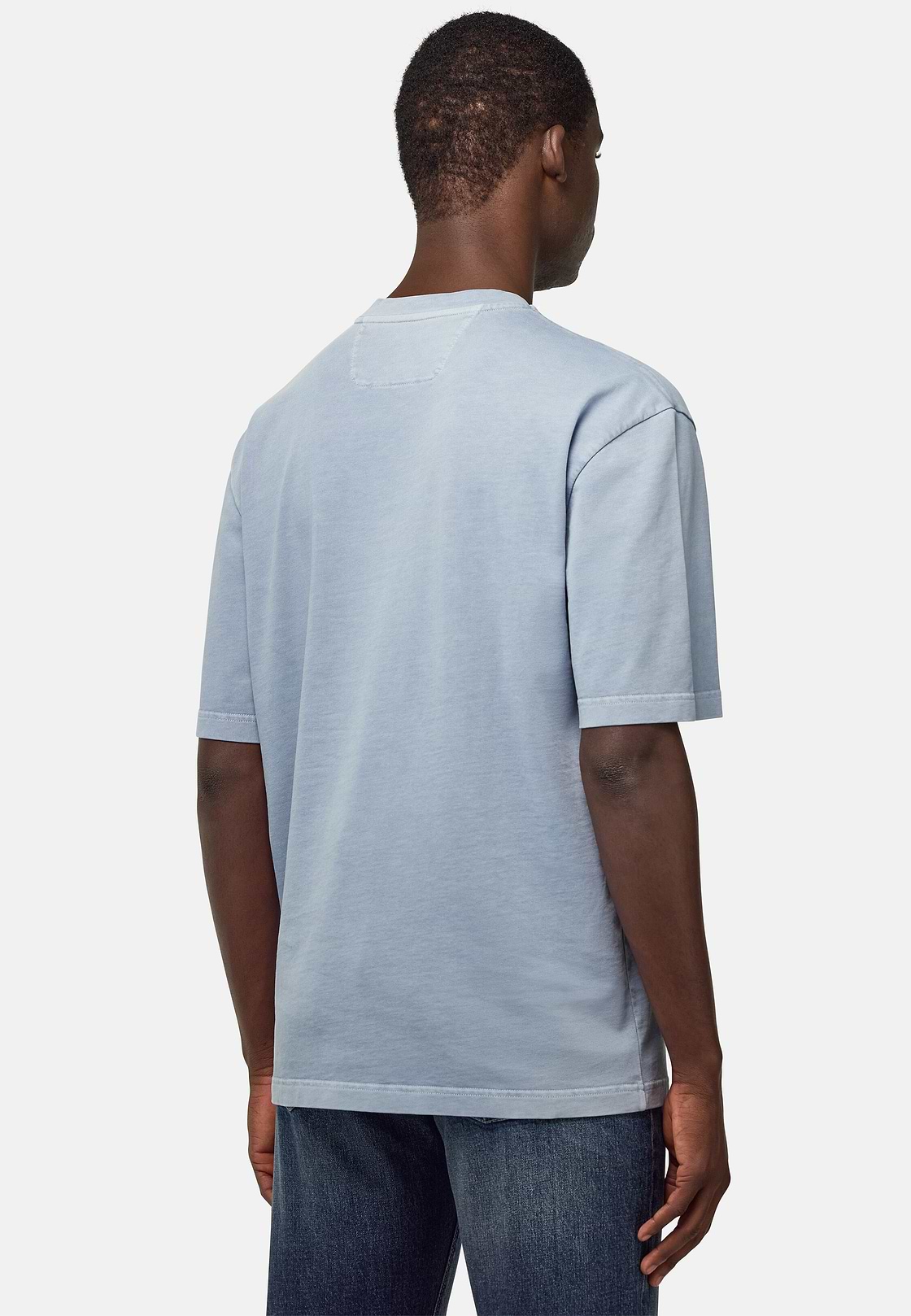 T-Shirt Aus Baumwoll-Jersey, Hellblau, hi-res