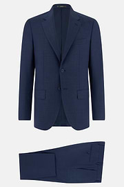 Anzug Aus Wolle, Blau, thumb, 6
