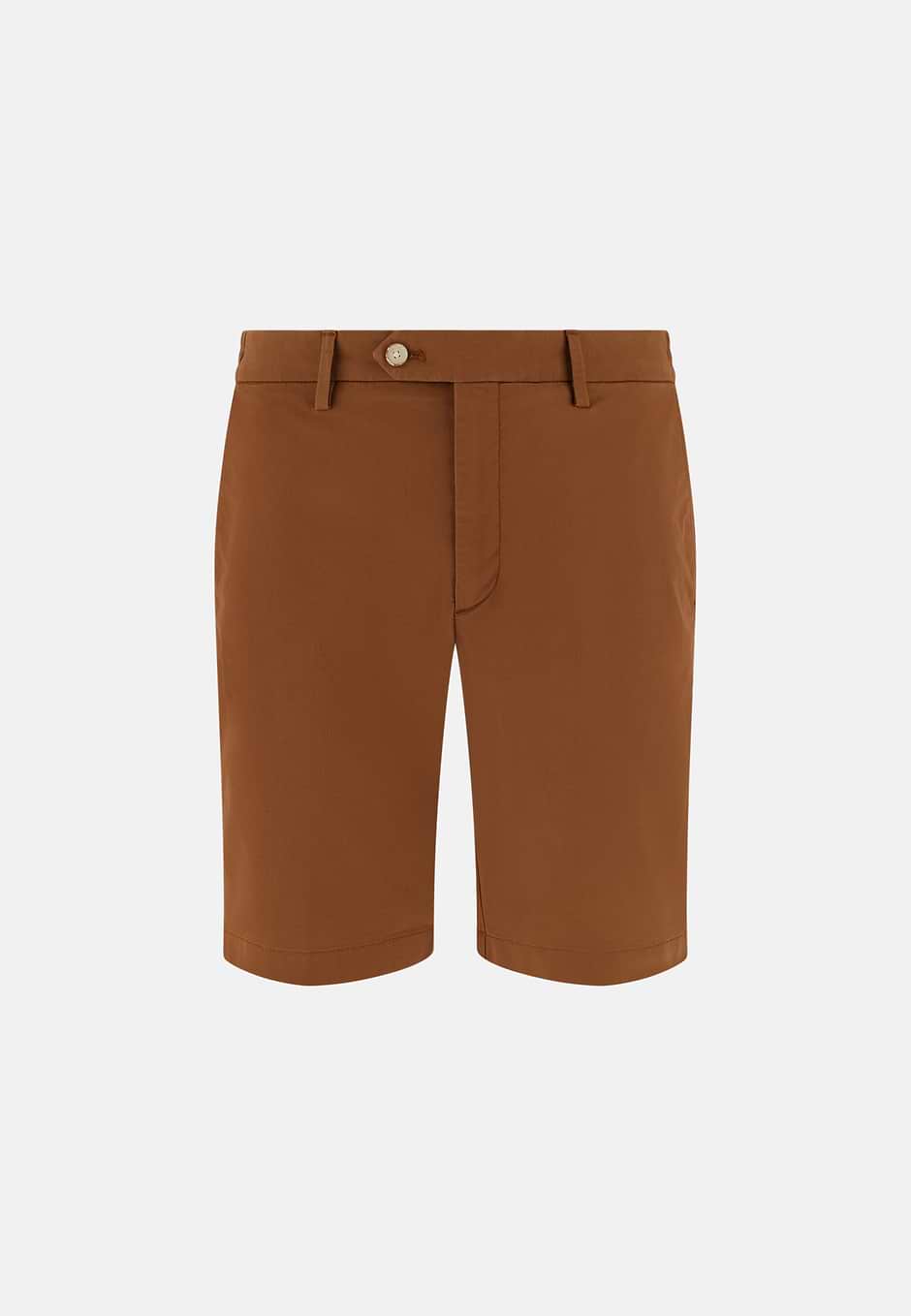 Bermuda de Algodón Elástico, Naranja, hi-res