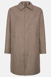 Pea coat van technische wol, Taupe, hi-res