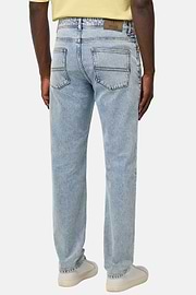 Jean En Denim Extensible Bleu À Délavage Clair, Bleu clair, hi-res