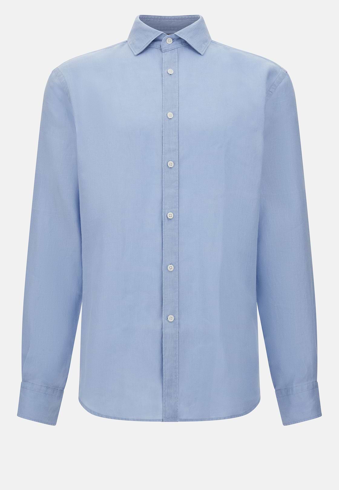 Regular Fit Linen Shirt, Light Blue, hi-res