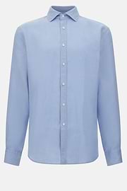 Regular Fit Linen Shirt, Light Blue, hi-res
