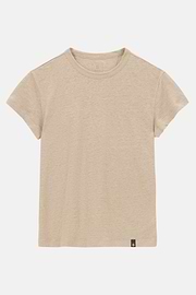 T-shirt en lin stretch, Sable, thumb, 5