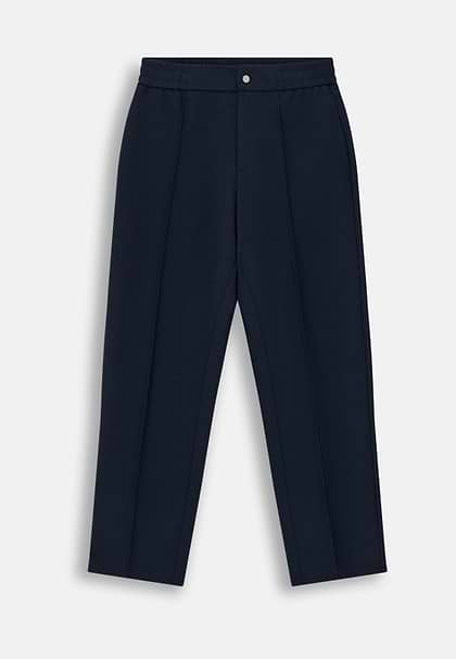 Spodnie Dresowe z Mieszaniny Wełny WOOLTECH, Navy blue, hi-res