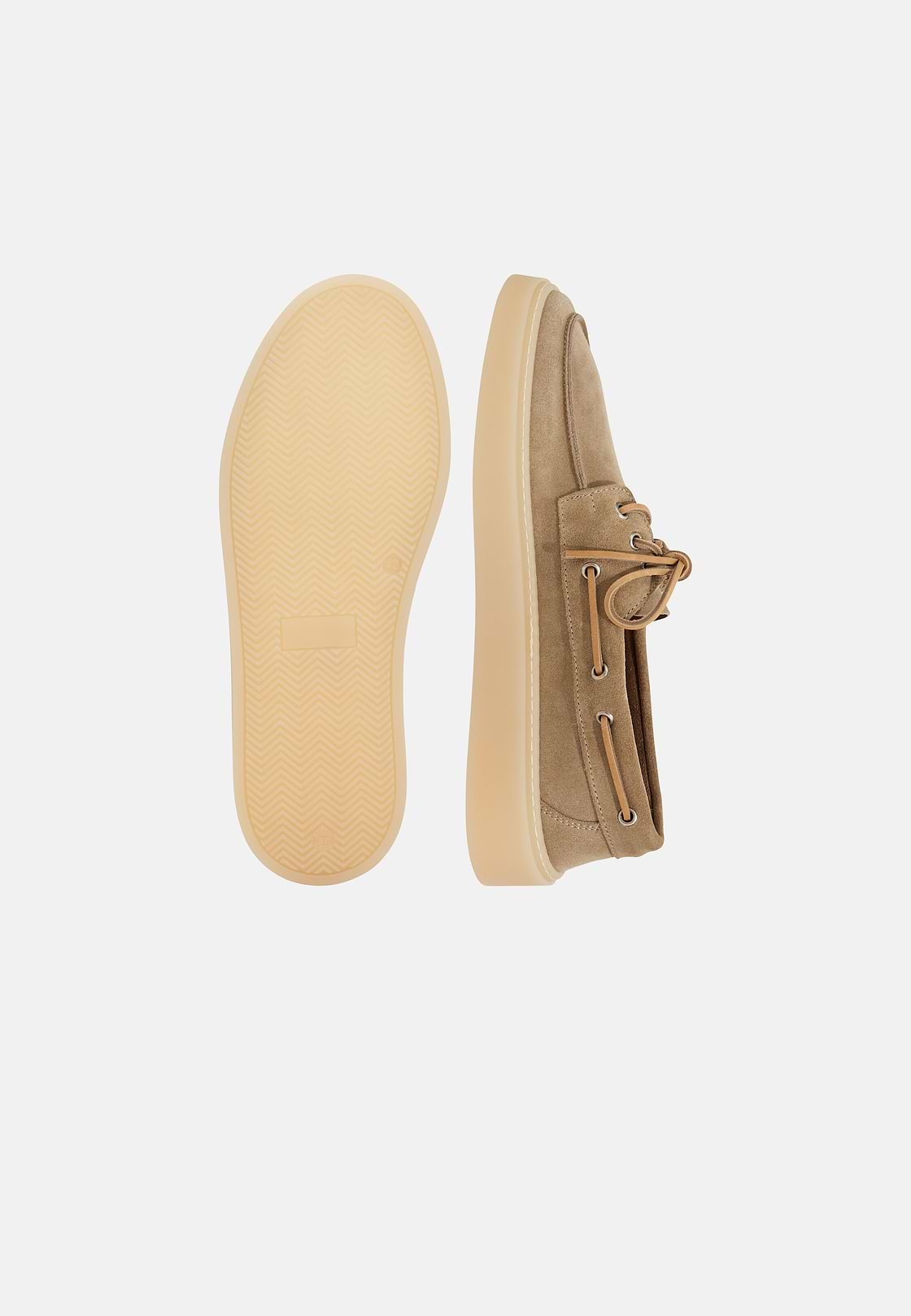 Sapatos de vela de couro acamurçado, Sand, hi-res, 4