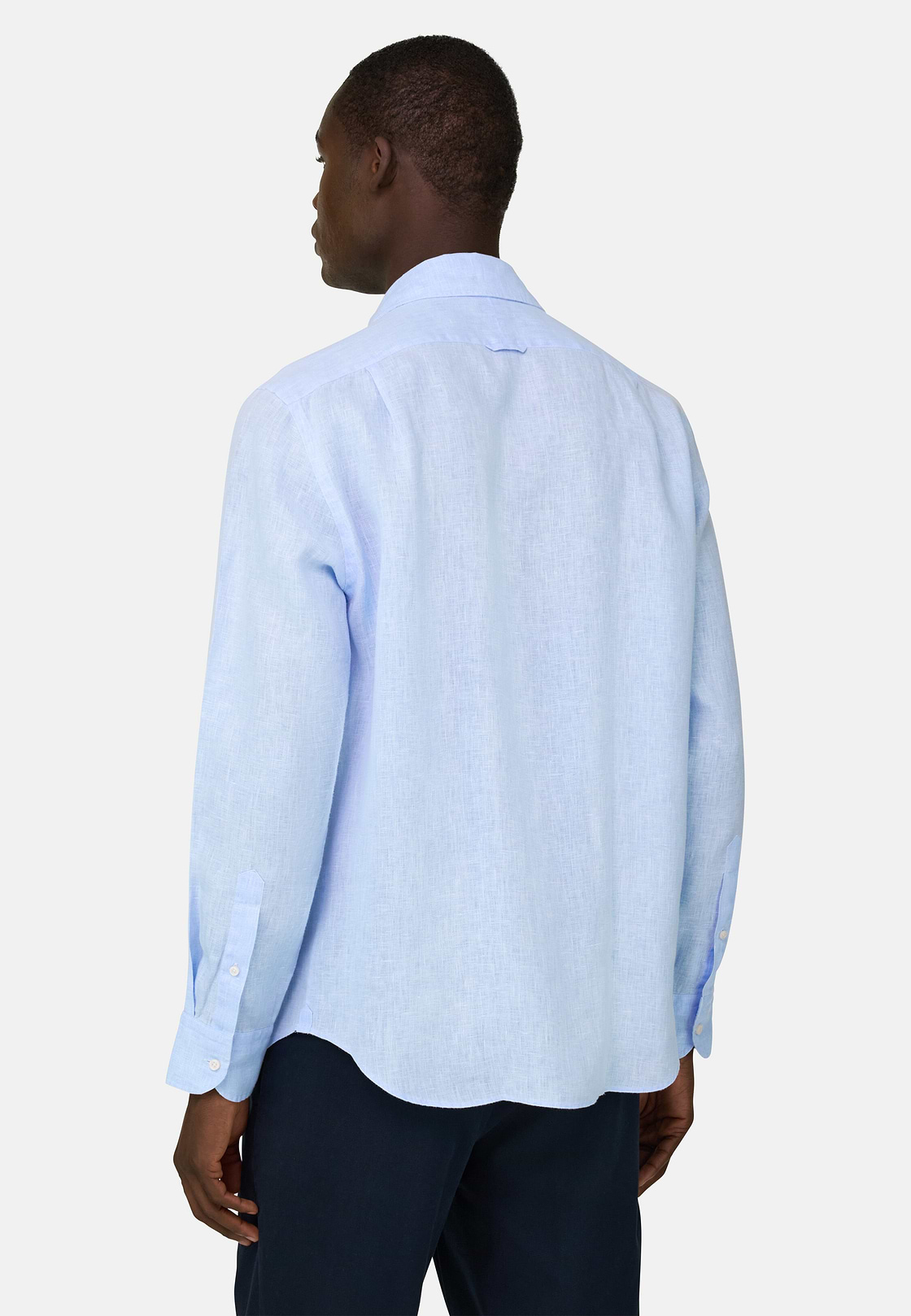 Hemd Aus Leinen Regular Fit, Blau, hi-res, 3