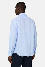 Hemd Aus Leinen Regular Fit, Blau, thumb, 3