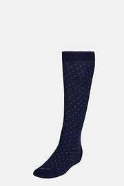 Pinpoint Cotton Socks, Navy blue, hi-res
