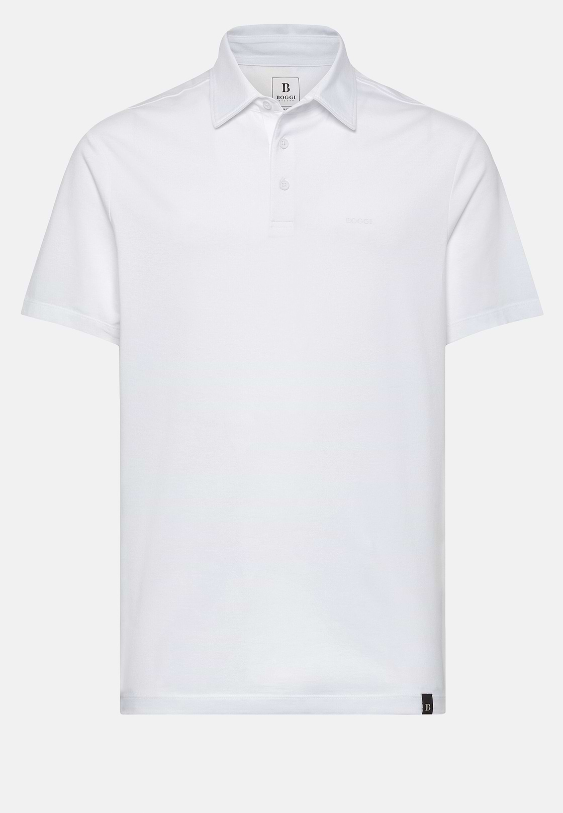 Polo Shirt In Stretch Supima Cotton, White, hi-res