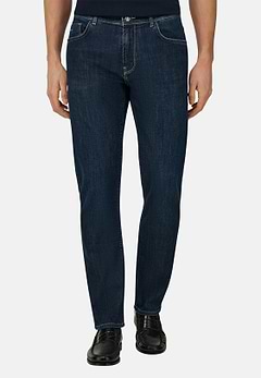 Dark Blue Stretch Denim Jeans