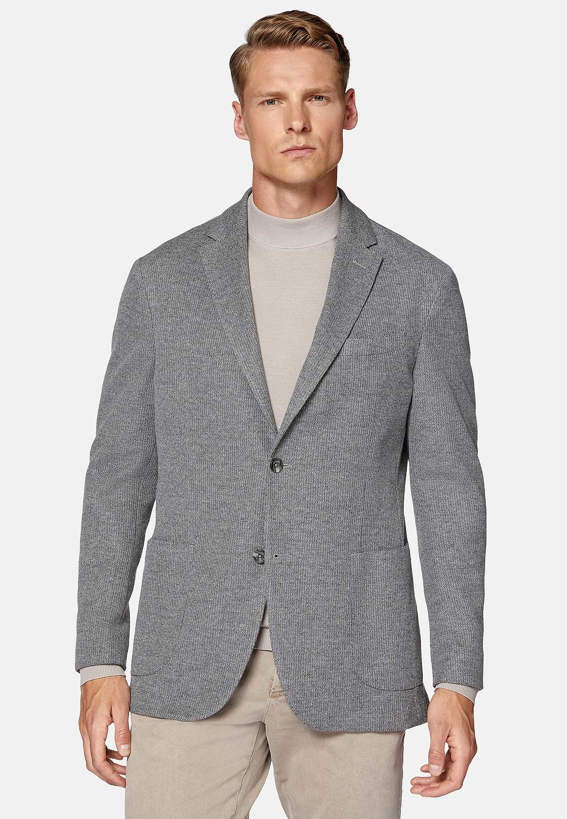 Veste Gris Tourterelle B Jersey En Coton Et Polyester, Gris, hi-res
