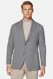 Veste Gris Tourterelle B Jersey En Coton Et Polyester, Gris, hi-res