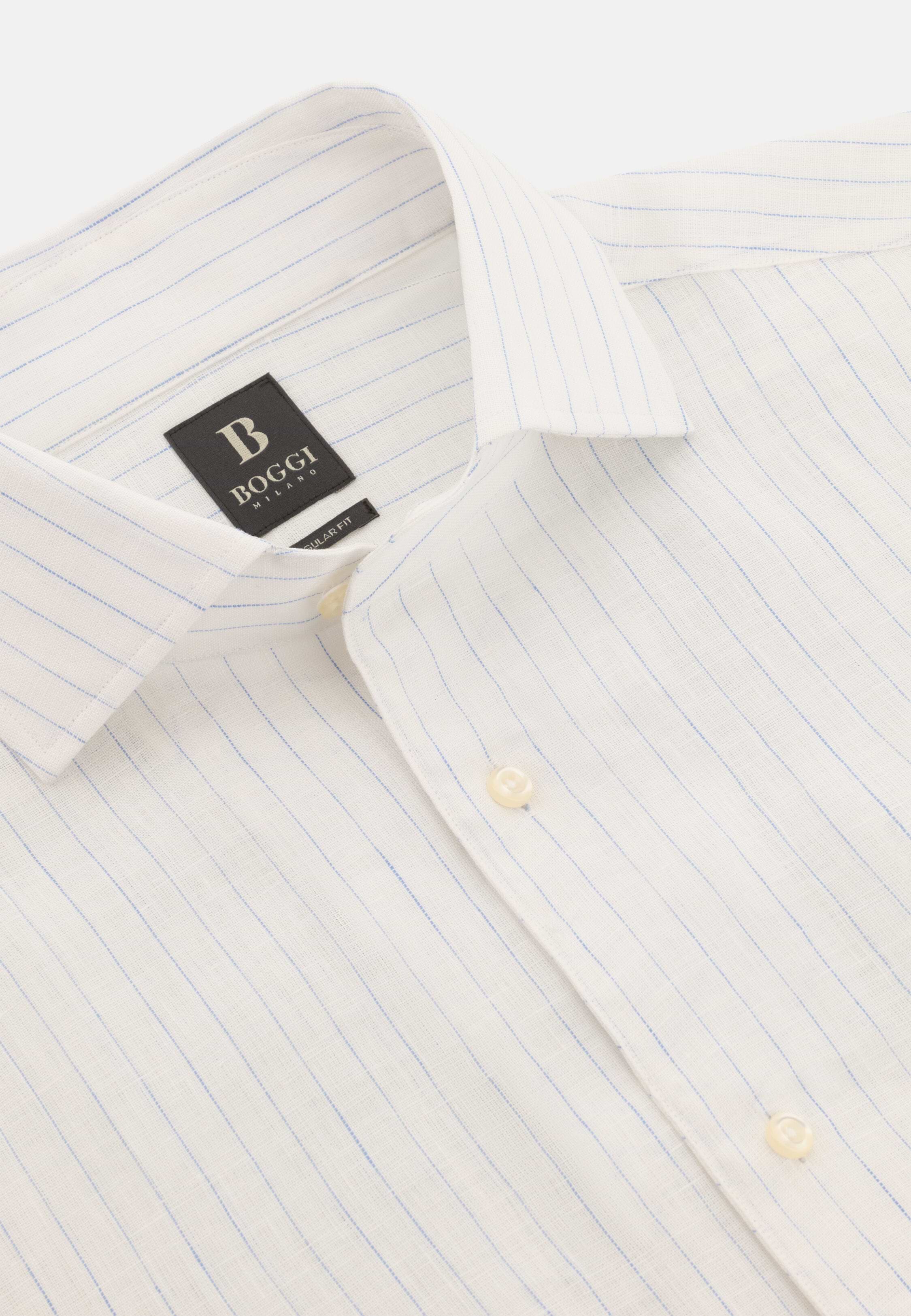 boggi dress shirts Boggi Milano, Regular Fit Oxford Cotton Shirt, Man, White, Size: XS