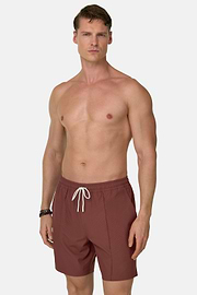 Bedruckte Badehose Aus Technischem Gewebe, Rosso, thumb, 2