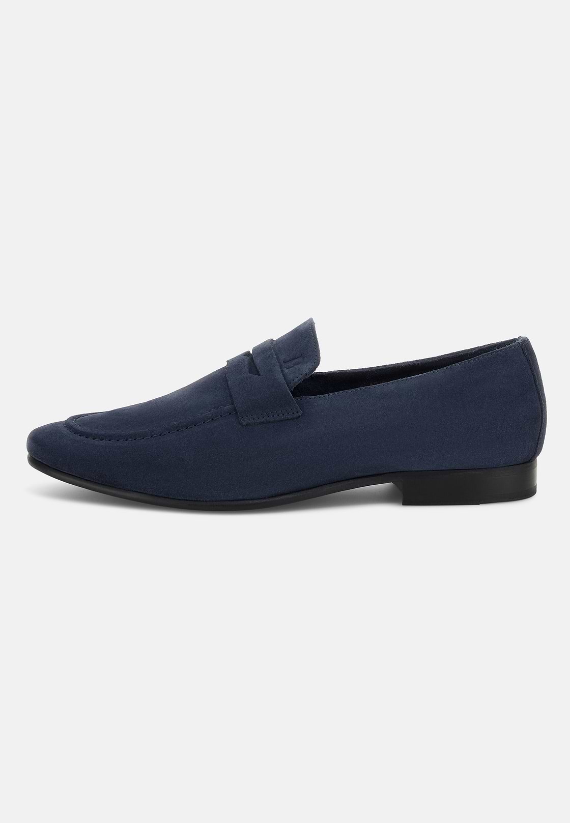Leather Loafers, Blue, hi-res
