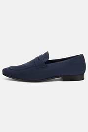 Leather Loafers, Blue, hi-res