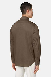 Polohemd Aus Japanischem Jersey Regular Fit, Braun, thumb, 3