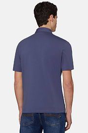 Polo En Coton Supima Stretch, Bleu, hi-res