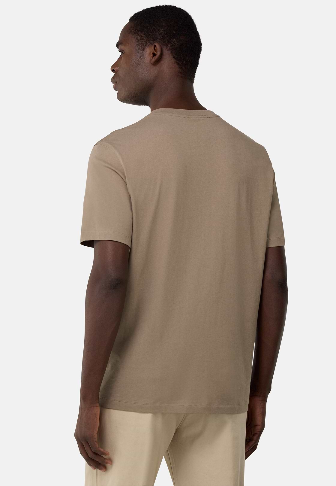 T-Shirts aus Baumwoll-Jersey mit kleiner Tasche, Taupe, hi-res