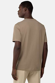 T-Shirts aus Baumwoll-Jersey mit kleiner Tasche, Taupe, hi-res