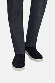 Slip-On Heritage aus Wildleder, Navy blau, thumb, 2