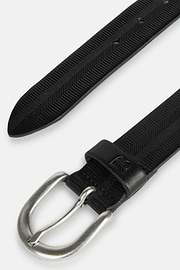 Embossed Leather Belt, Black, hi-res