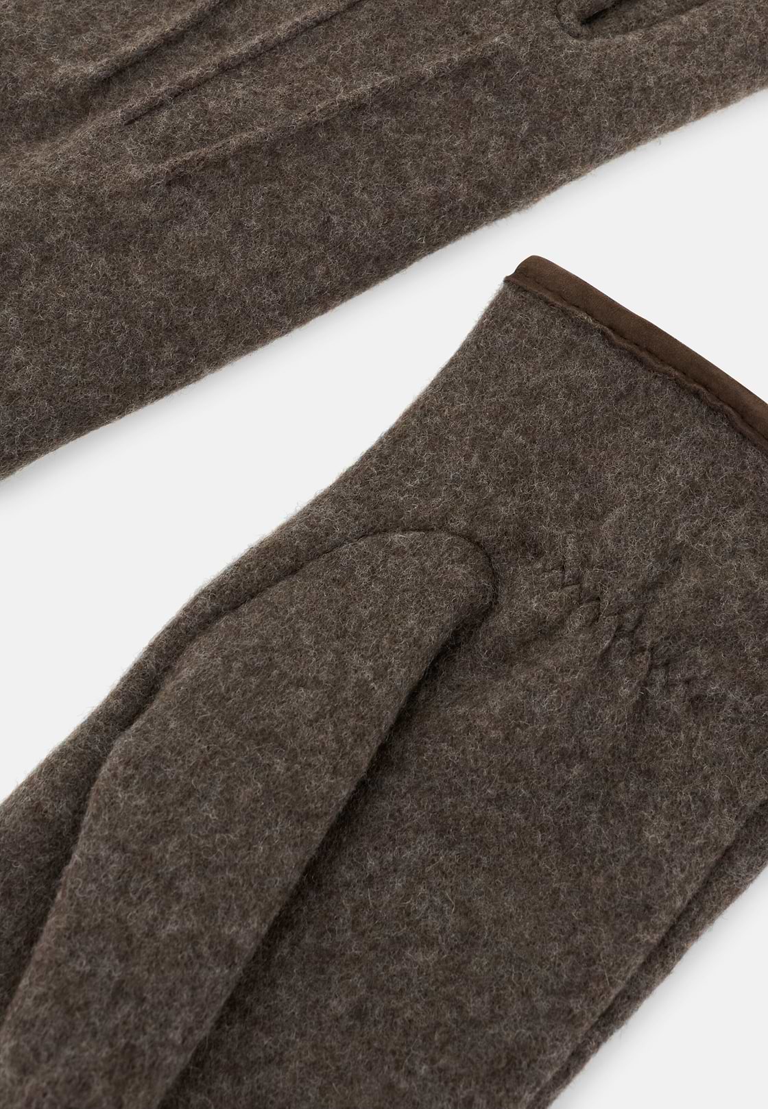 Gloves in Wool Jersey, Brown, hi-res, 3