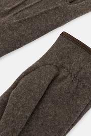 Gloves in Wool Jersey, Brown, thumb, 3