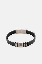 Leather Bracelet, Black, thumb, 1